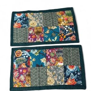 King Size Quilted Pillow Shams with a boho vibe floral patterns